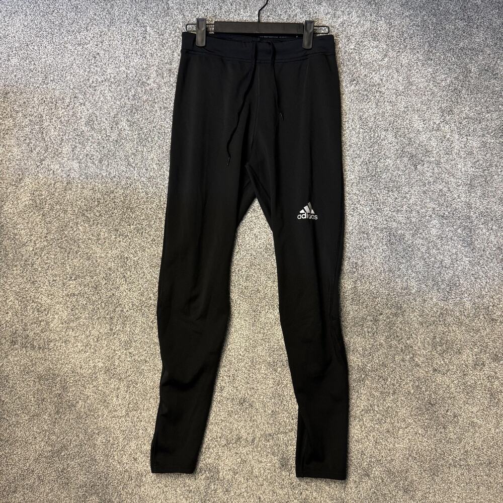 Adidas Pants Size M Climalite Athletic Running Leggings Reflective S10058 AF5003
